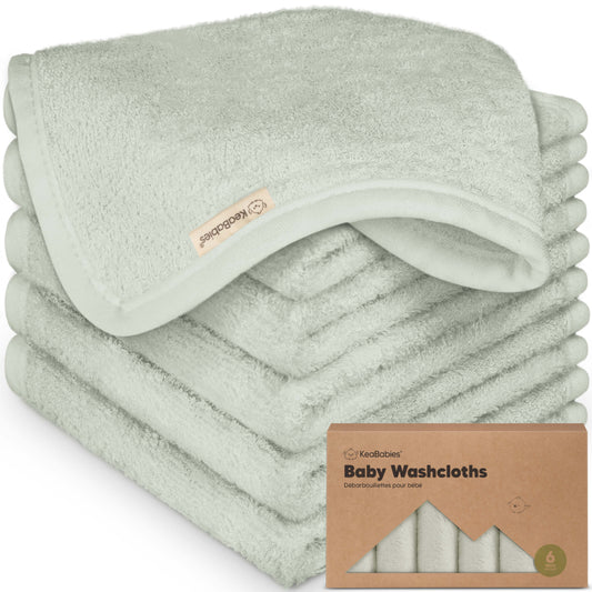 Keababies Deluxe Baby Washcloths (Dove)