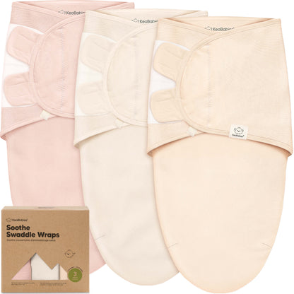 Keababies Soothe Swaddle Wrap (Angelic) - Pack of 3
