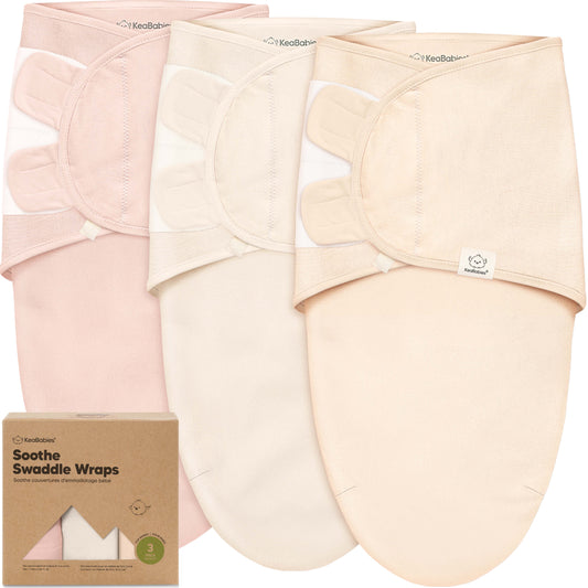Keababies Soothe Swaddle Wrap (Angelic) - Pack of 3