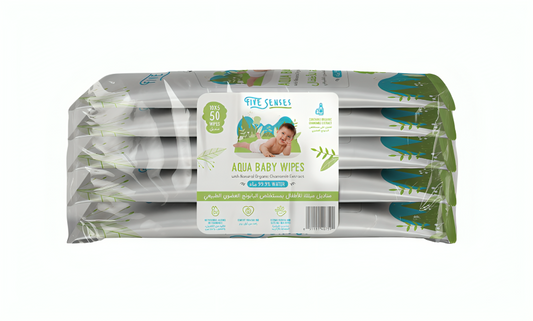 Five Senses Aqua Pure Water Wipes - Pack of 5