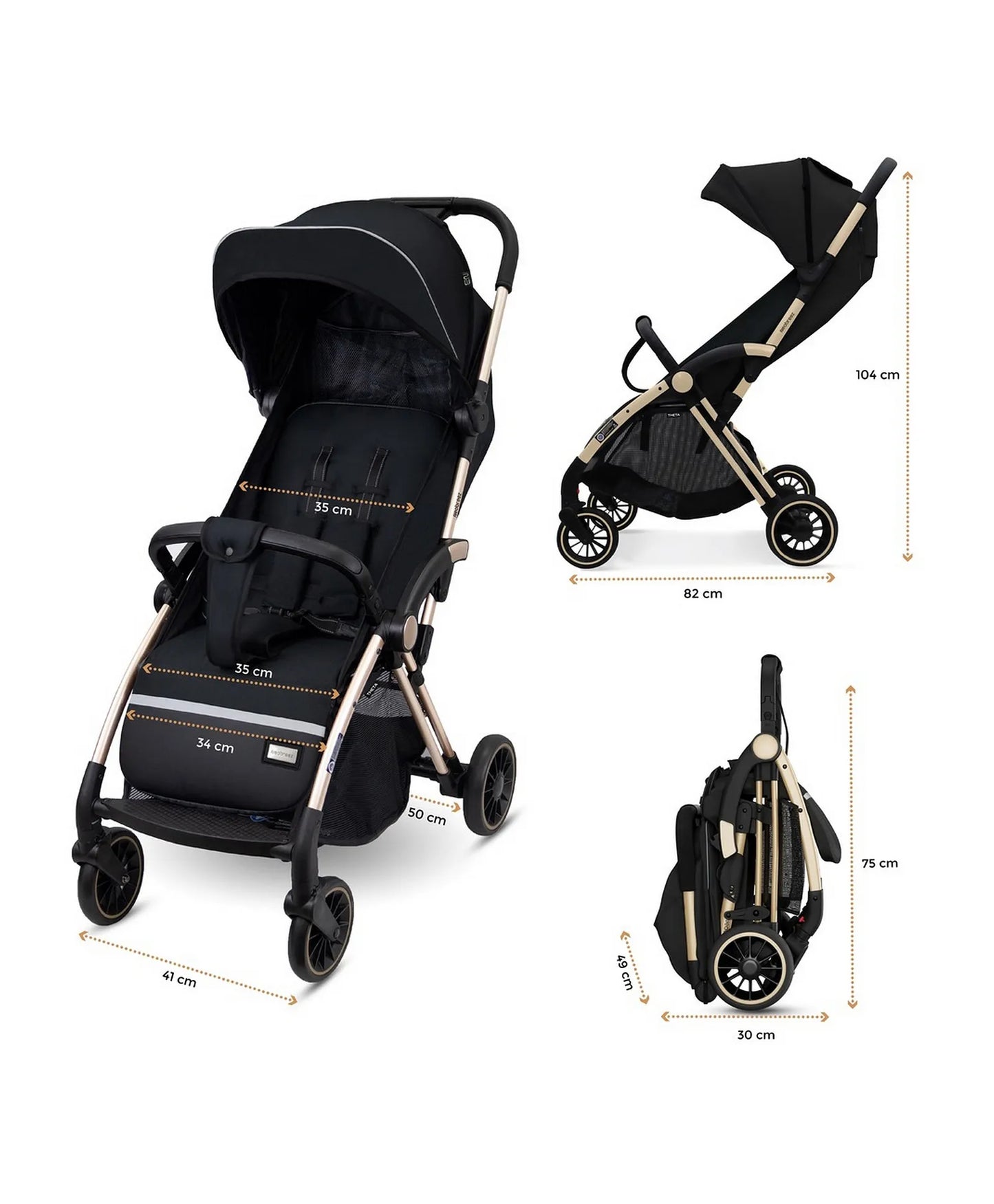Neobreez Theta Auto Fold Compact Lightweight Travel Stroller