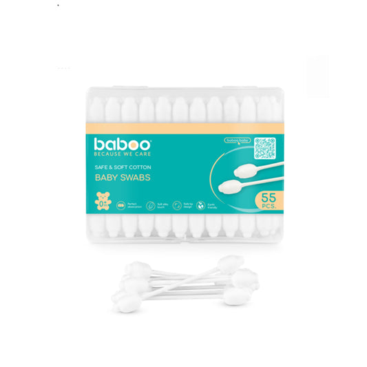 Baboo Ultra Soft Baby Cotton Swab with Protection (55pcs)