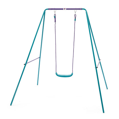 Plum - 2-In-1 Metal Swing Set - Purple & Teal