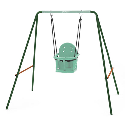 Plum - 2-In-1 Metal Swing Set - Purple & Teal