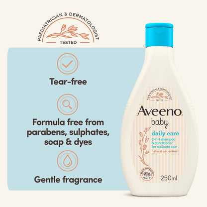 Aveeno Baby Daily Care 2-In-1 Shampoo & Conditioner (250ml)