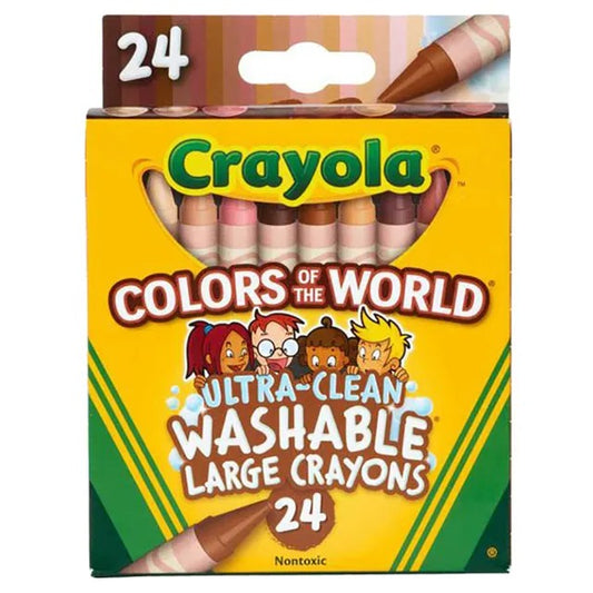 Crayola Washable Crayons – Colours of the World, 24pcs