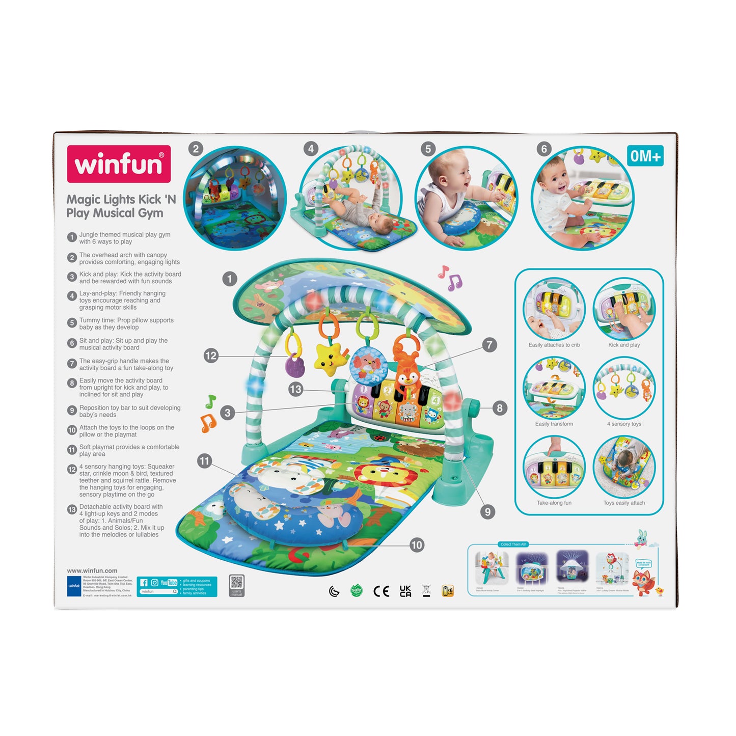 Winfun Magic Lights Kick 'n Play Musical Gym