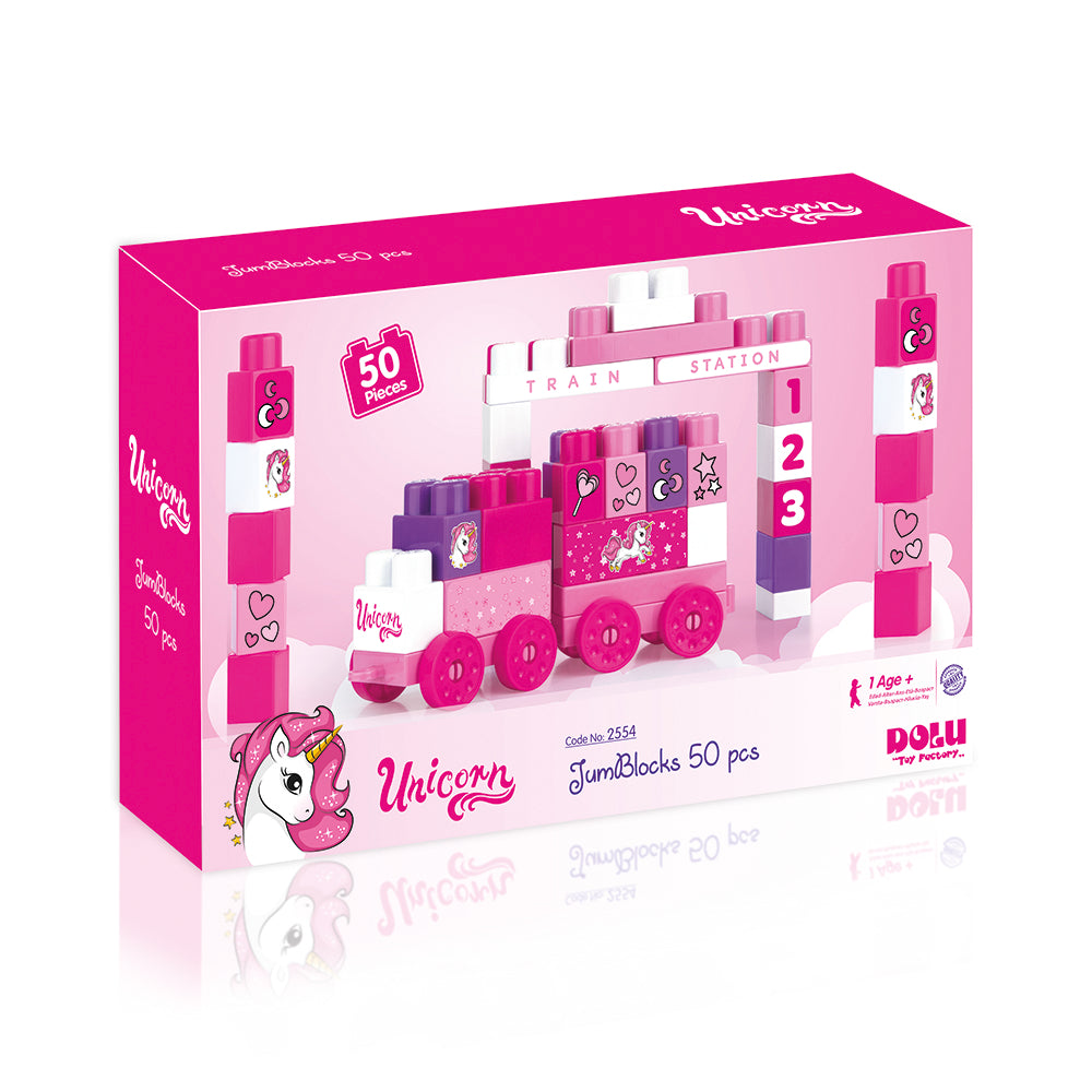Dolu Unicorn JumBlocks Big Building Blocks Bag (50 Pcs)