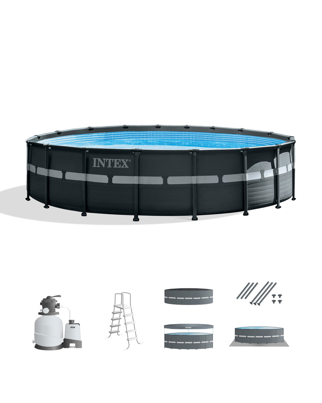Intex Frame Above Ground Pool with Sand Filter Pump (18'X52)