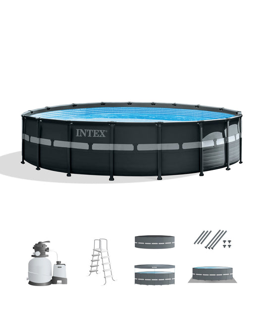 Intex Frame Above Ground Pool with Sand Filter Pump (18'X52)