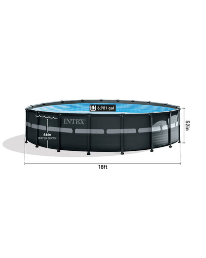 Intex Frame Above Ground Pool with Sand Filter Pump (18'X52)