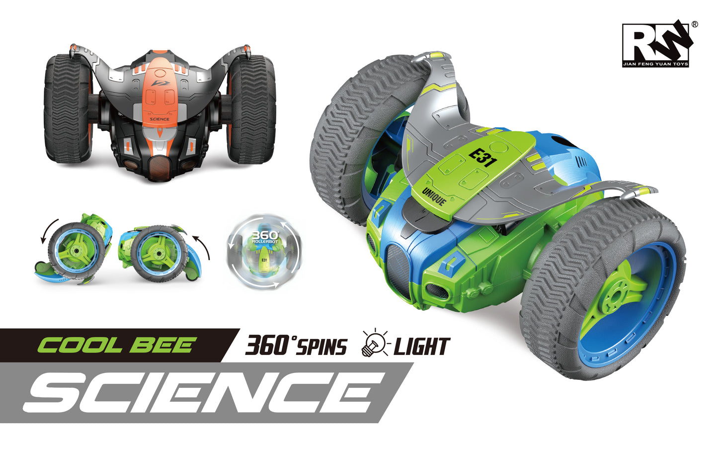 RW 1:12 Cool Bee Rollerbot Stunt Remote Control Car