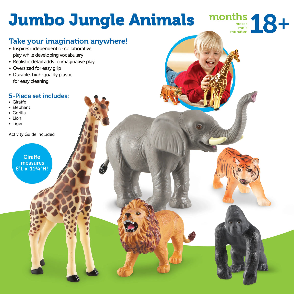 Learning Resources - Jumbo Jungle Animals Realistic Figures for Kids