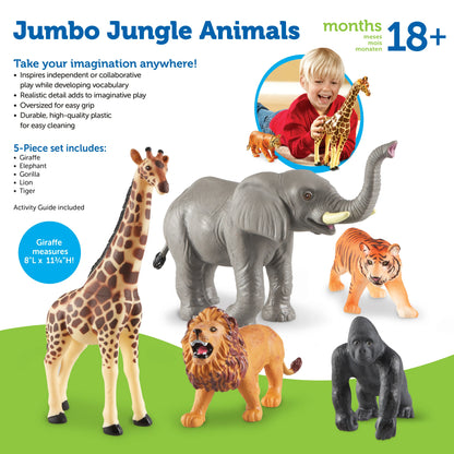 Learning Resources - Jumbo Jungle Animals Realistic Figures for Kids