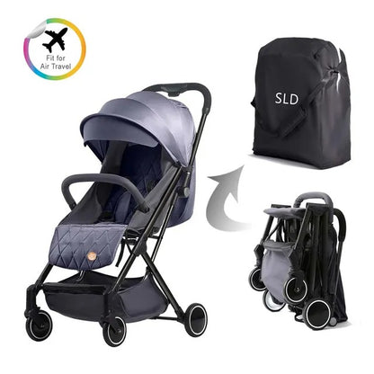 Teknum Travel Lite Stroller SLD with Sunveno Organizer – Dark Grey & Yellow