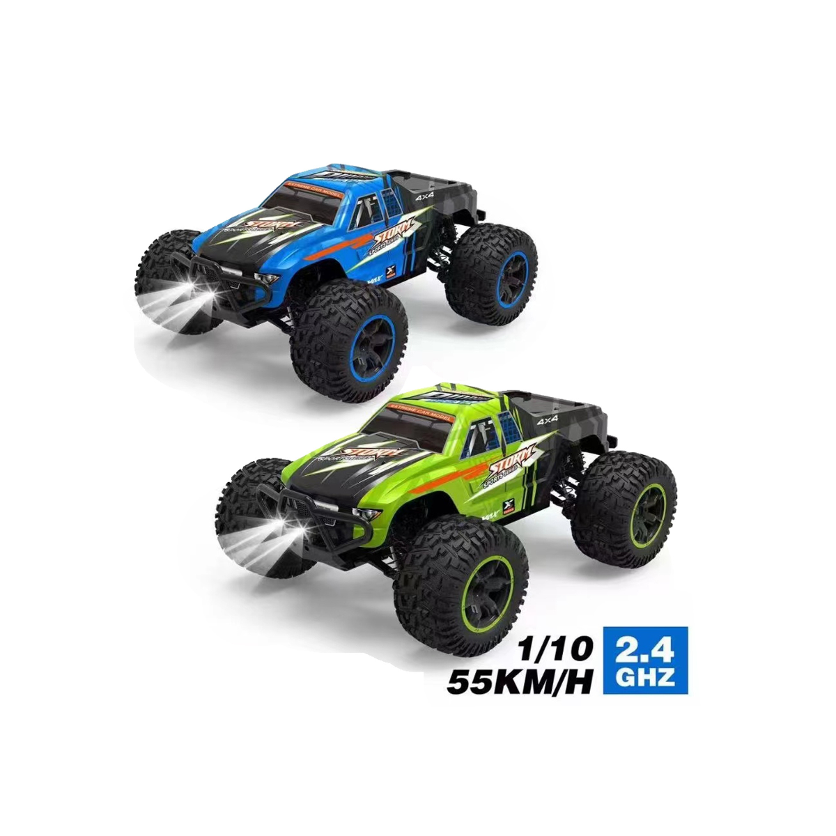 Craze Wheels - 2.4GHz RC High-Speed Off-Road Truck 1:10 Scale 4WD