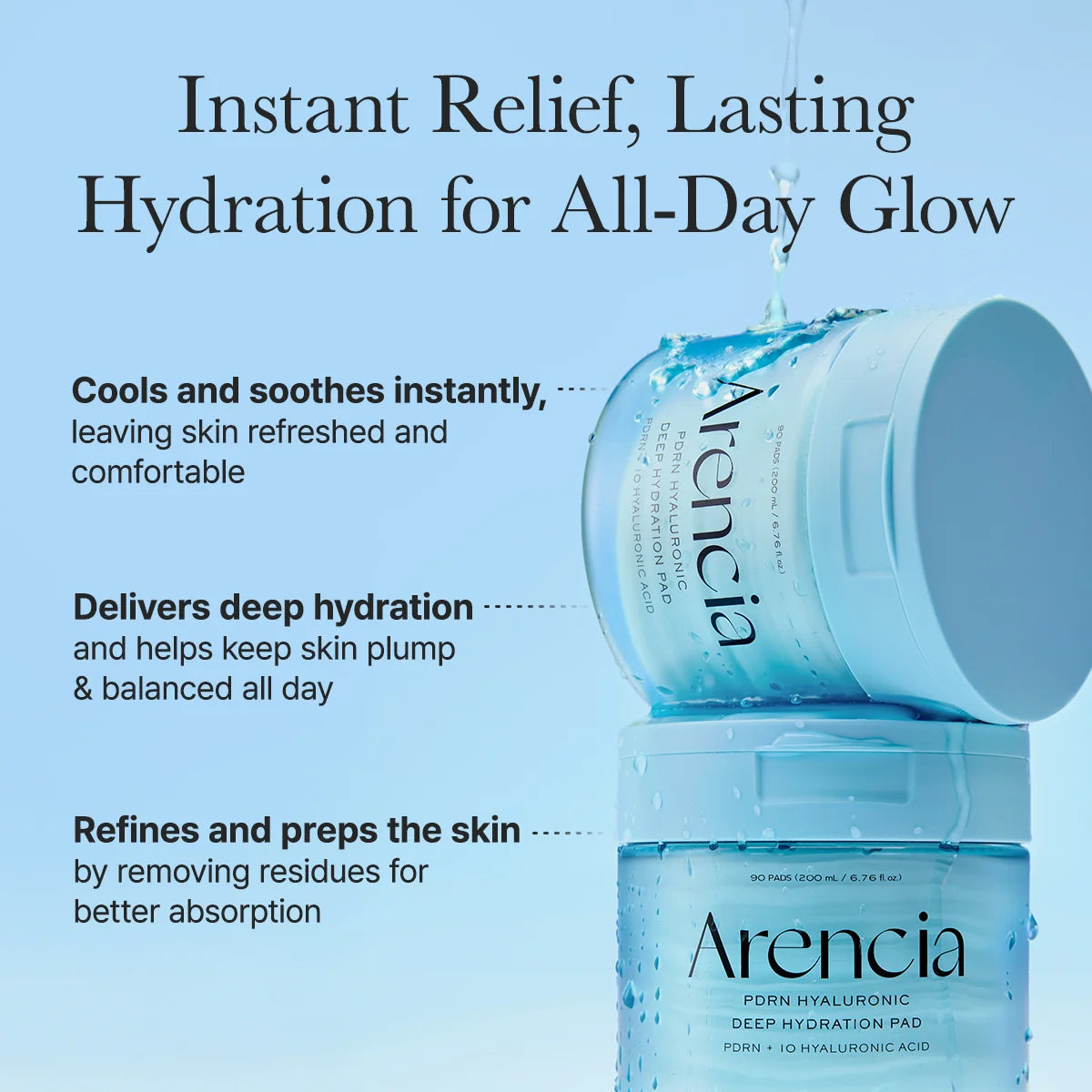 Arencia PDRN Hyaluronic Deep Hydration Pads 90ea (200ml)