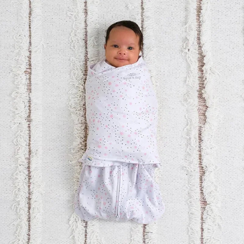 Halo SleepSack 100% Cotton Swaddle - Midnight Moons Pink (1.5 TOG)