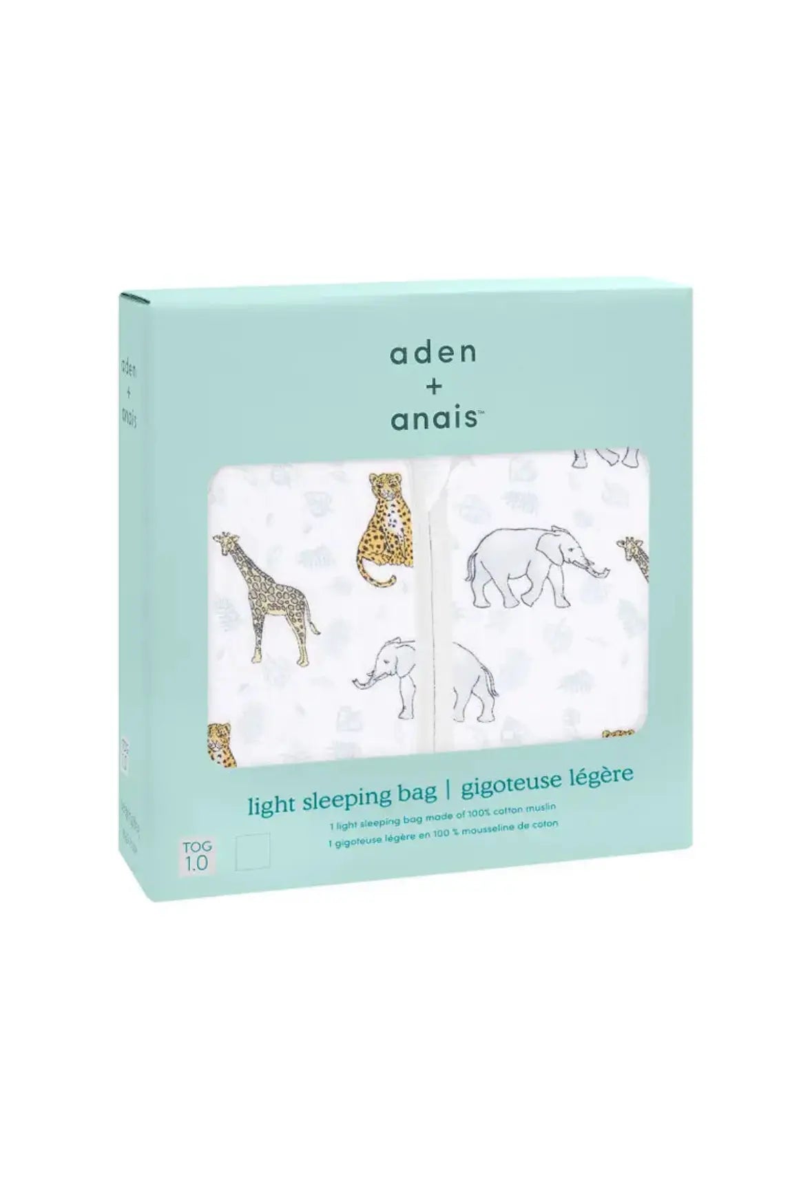 Aden + Anais Cotton Muslin Light Sleeping Bag - Jungle (1.0 TOG)