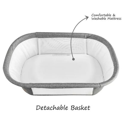 Teknum 3-in-1 Baby Rocker Bassinet With Mosquito Net – Grey