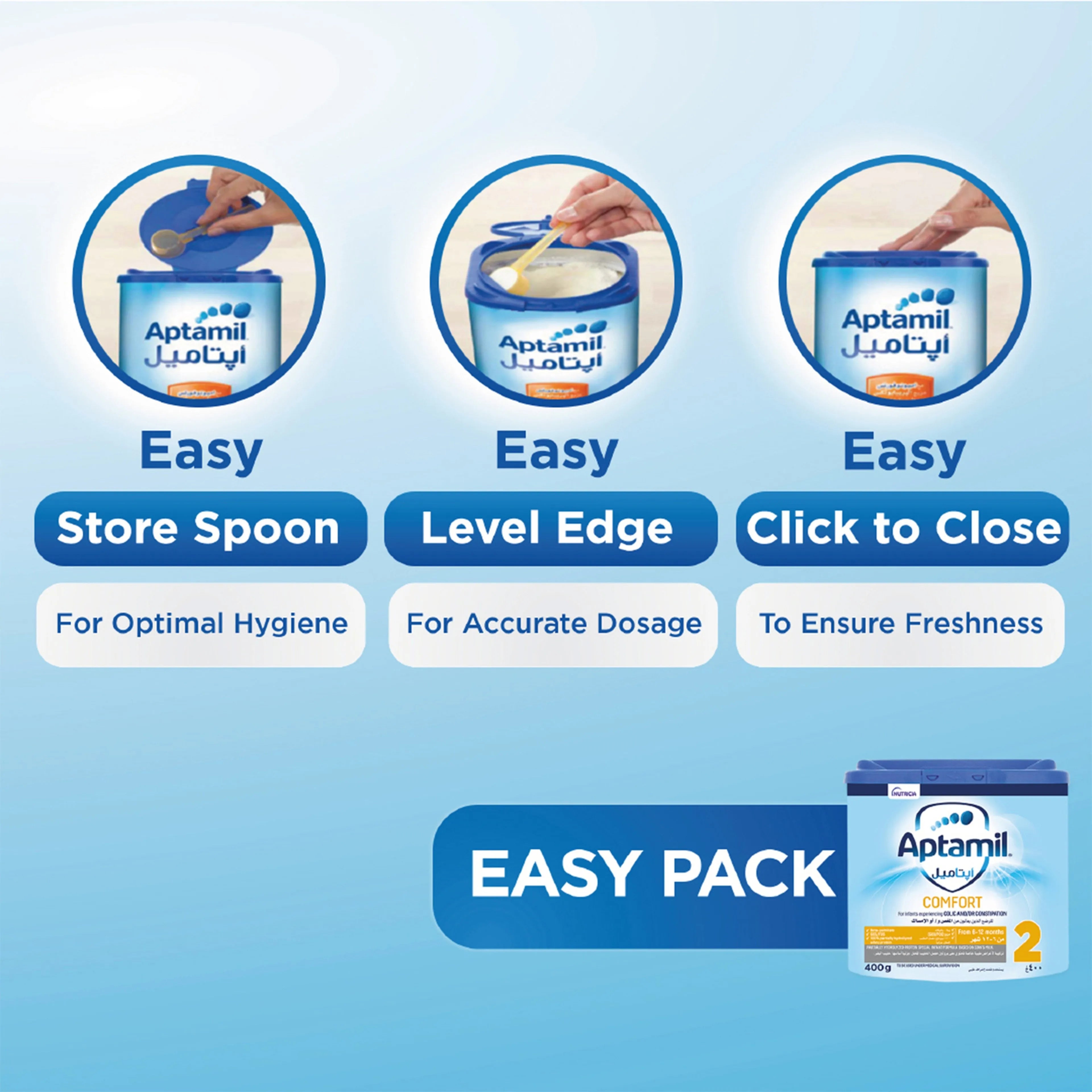Aptamil Comfort Stage 2 Formula Milk Powder - 400 Grams (6 to 12 Months)