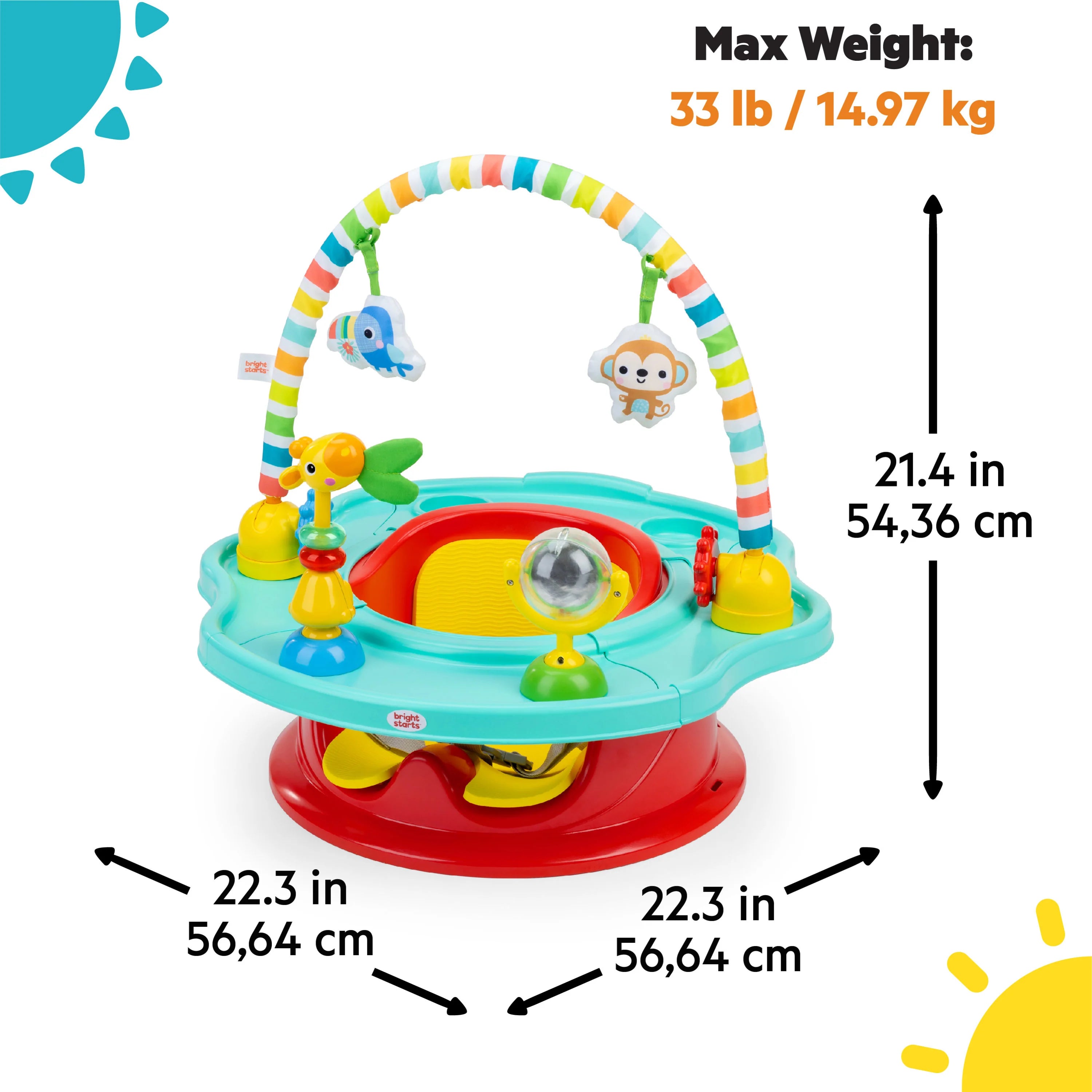 Bright Starts SuperSeat  Playful Paradise 3 In 1 Seat