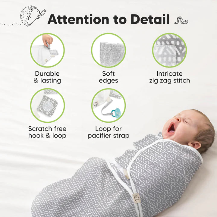 3-Pack Soothe Swaddle Wraps, Blossom 3-6 Months