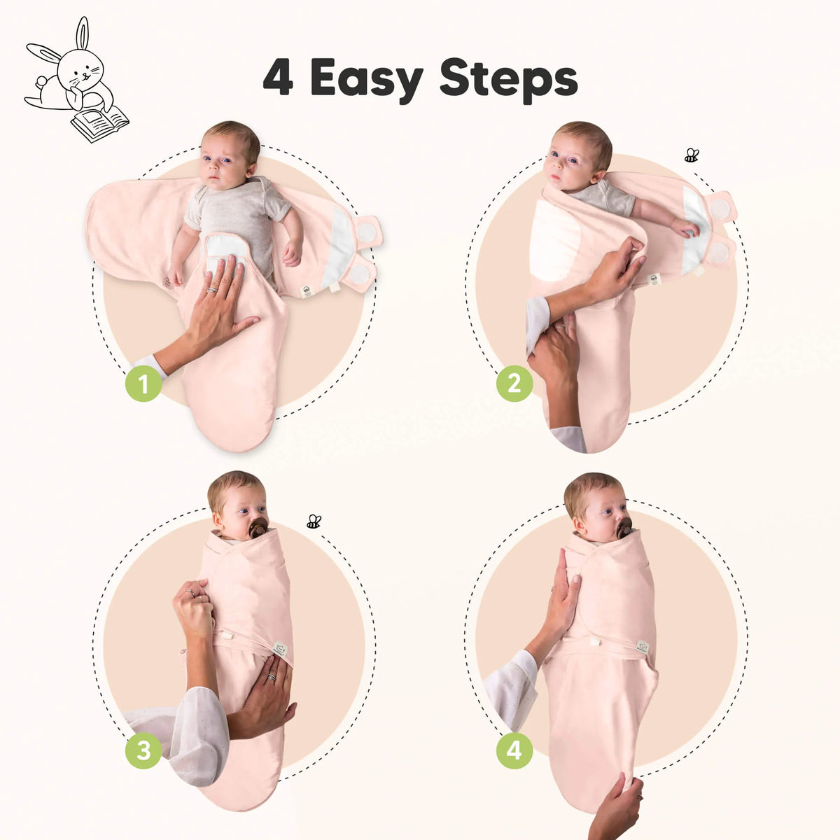 Keababies Soothe Swaddle Wrap (Angelic) - Pack of 3