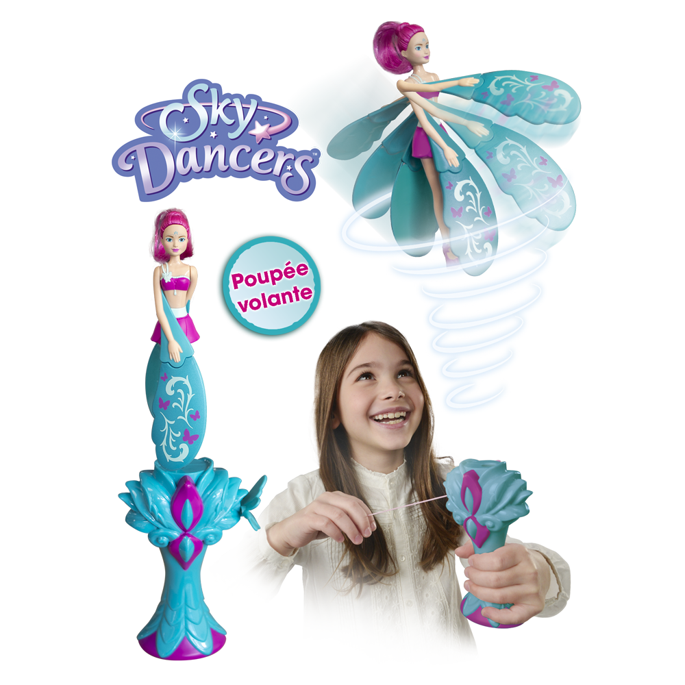 Sky Dancers - Turquoise Twinkle Flying Doll