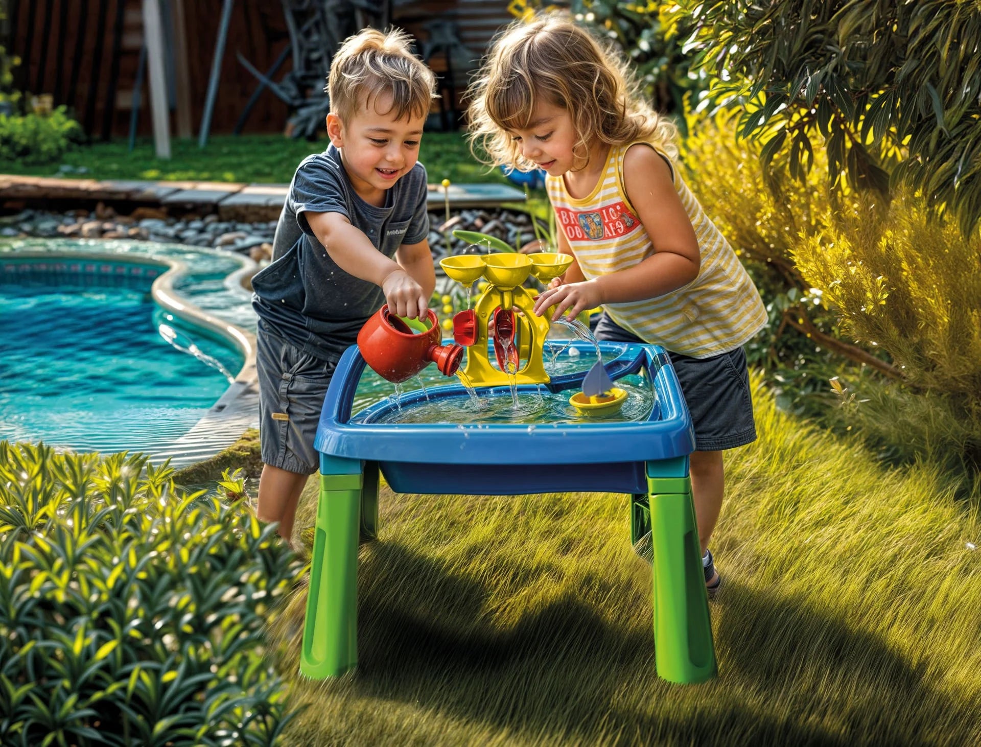 Dolu Sand & Water & Creativity Table (Green & Blue)