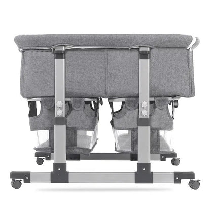 Teknum Twin Bedside Fellow Crib – Grey