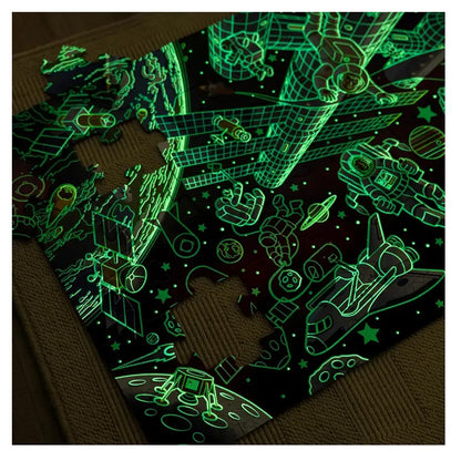 Melissa & Doug - Outer Space Glow-in-the-Dark Floor Puzzle - 48 Pcs - Multicolor