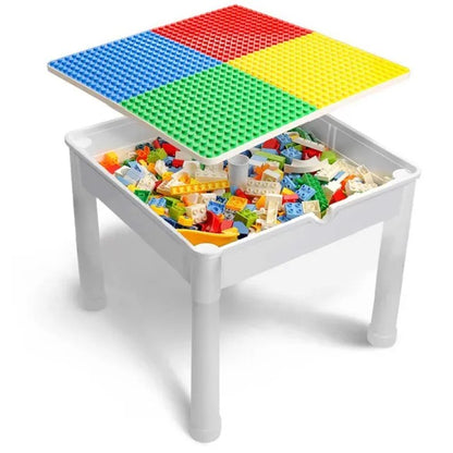 Little Story 4-in-1 Activity Block Table with 350 Blocks – Extra Large