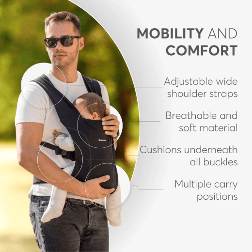 Kikkaboo Riley Baby Carrier - Grey