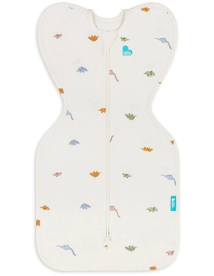 Love To Dream Swaddle Up 1.0T Stretch Cotton (Dinosnore Cream, 3-6 Months, Medium)
