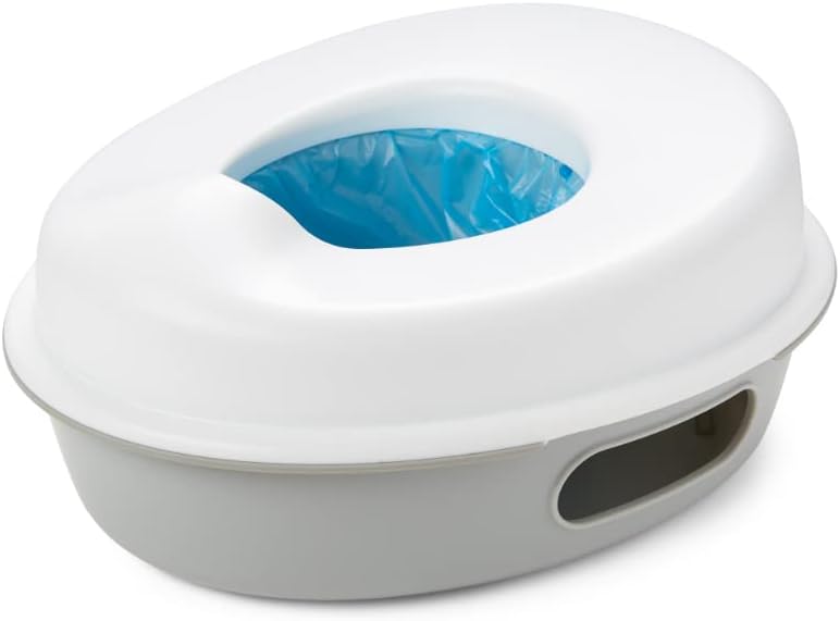 Skip Hop Potty Training Toilet, Go Time 3-in-1 Potty, White/Grey