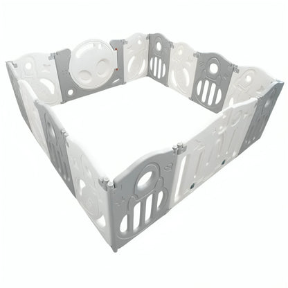 Little Toddlers Foldable Playpen (12 Simple Panel, 1 Game Panel, 1 Door)