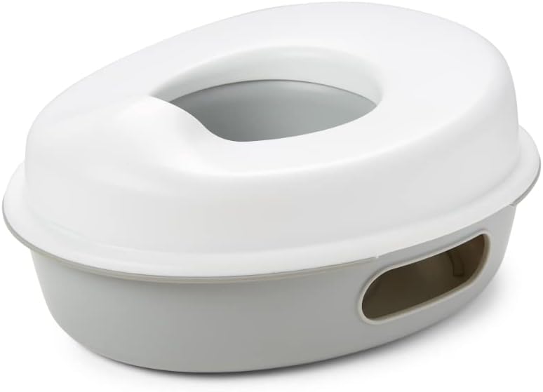 Skip Hop Potty Training Toilet, Go Time 3-in-1 Potty, White/Grey