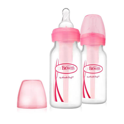 Dr. Brown's PP Narrow Options+ Bottle (120ml, Pink) - Pack of 2