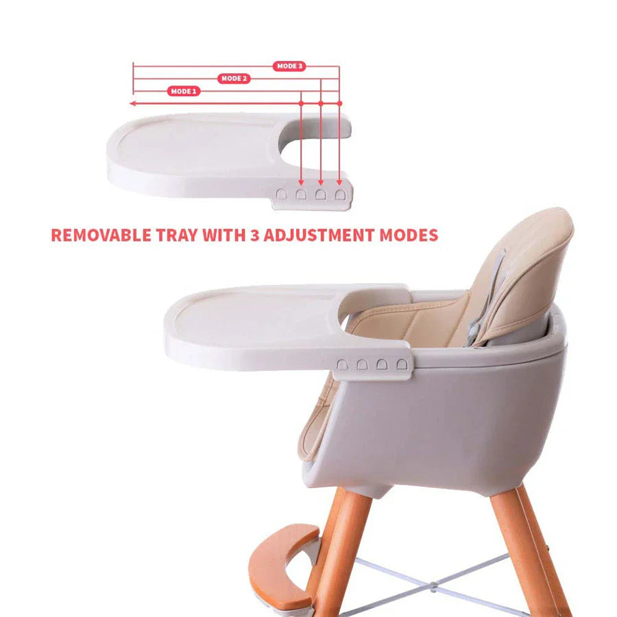 Teknum Premium Dual Height Wooden High Chair