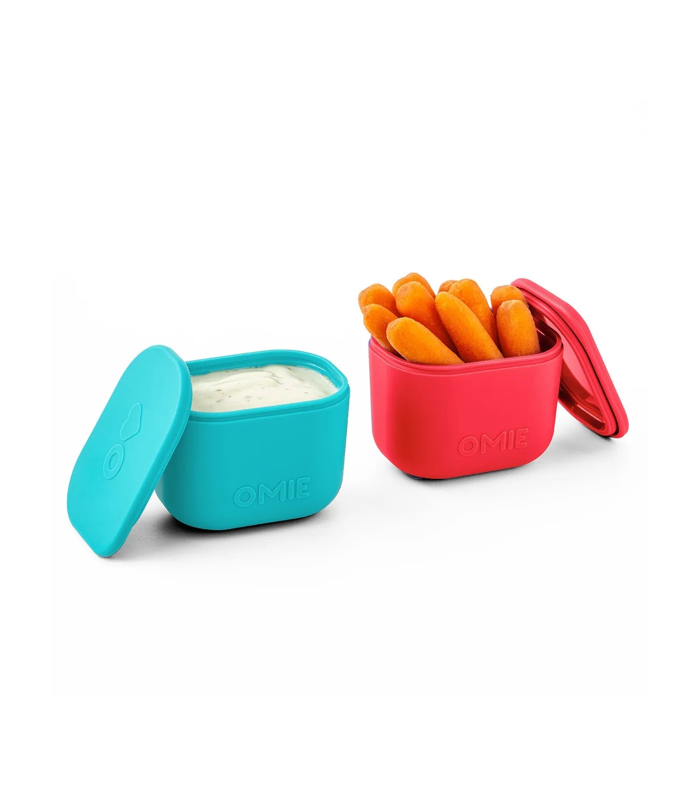 OmieBox UP Dip Containers - Pack of 2 (Pink/Teal)