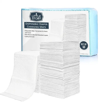 Little Story Disposable Diaper Changing Mats - Pack of 50