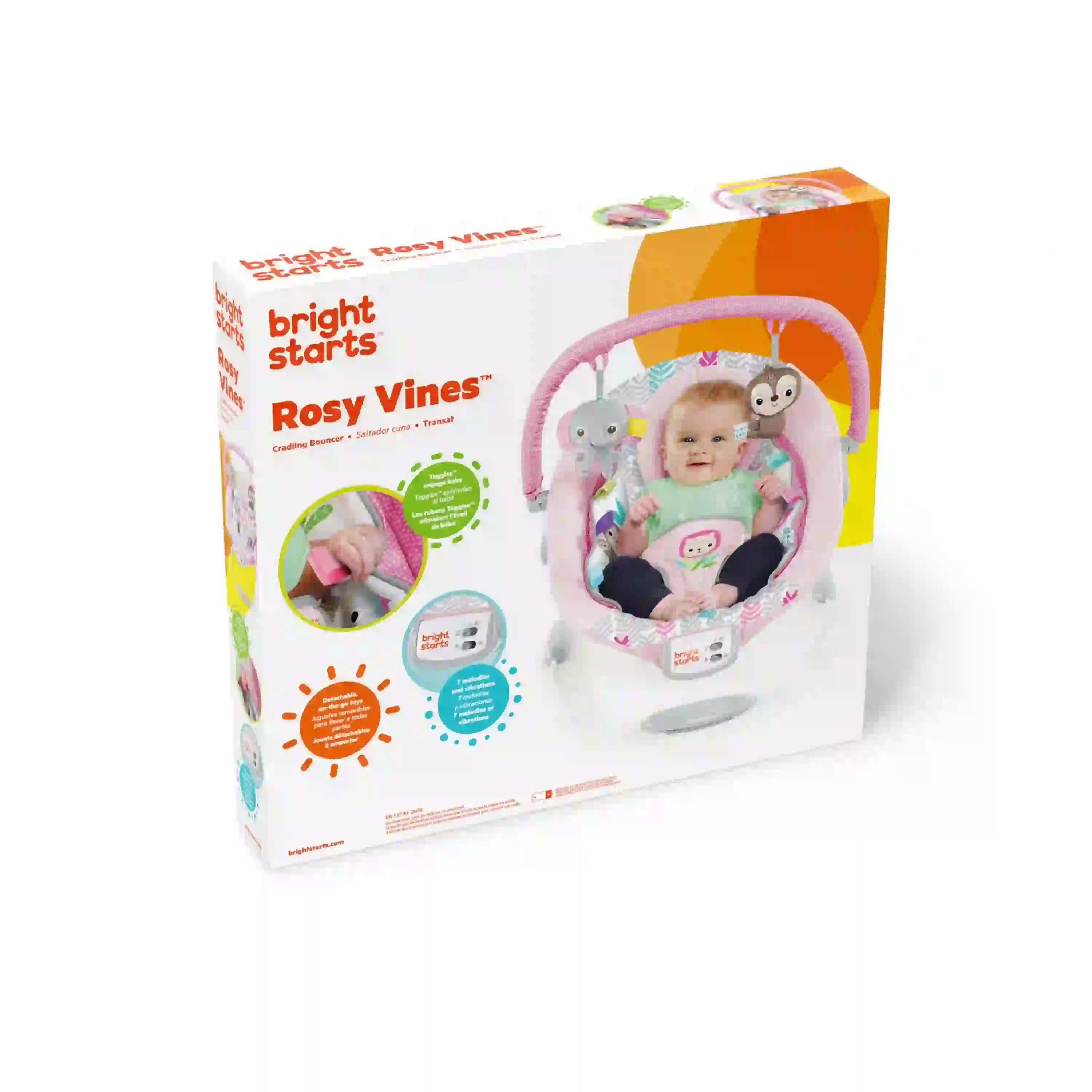 Bright Starts Comfy Bouncer Rosy Vines