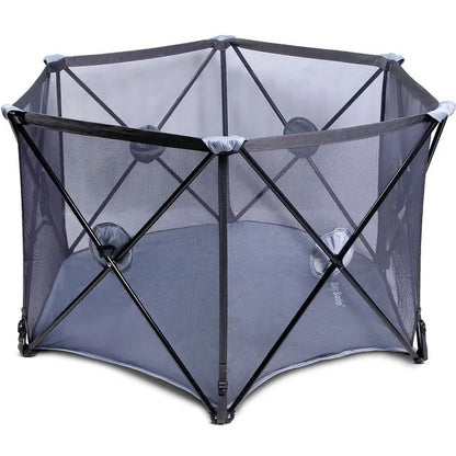 Baby Safe Foldable Playard – Grey