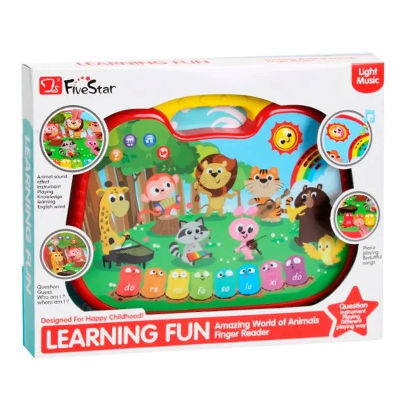 Five Star - Learning Fun Amazing World of Animals Finger Reader Educational Toy with Lights & Sounds