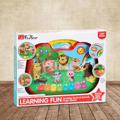Five Star - Learning Fun Amazing World of Animals Finger Reader Educational Toy with Lights & Sounds