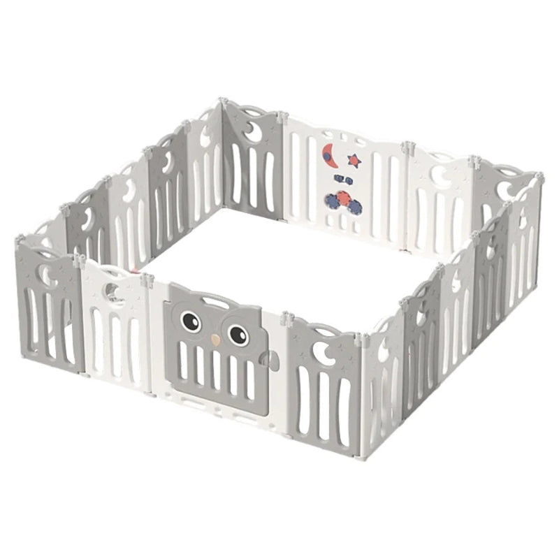 Little Angel Baby Playpen With Fence (Grey)