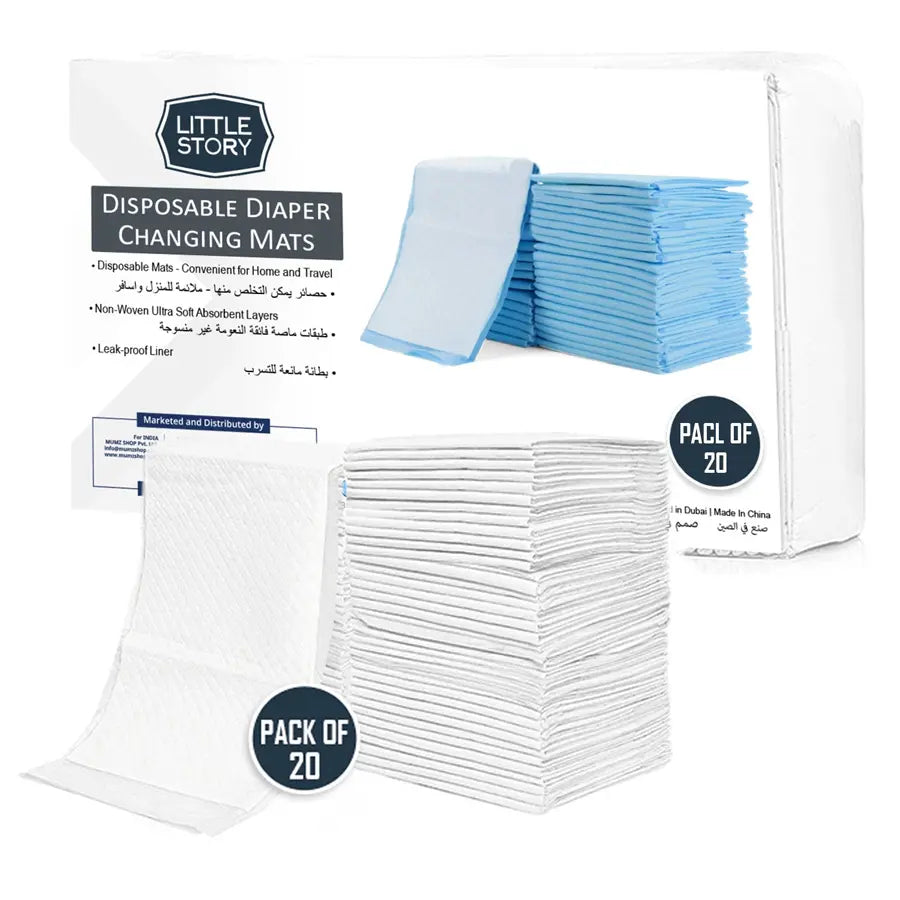 Little Story Disposable Diaper Changing Mats - Pack of 20