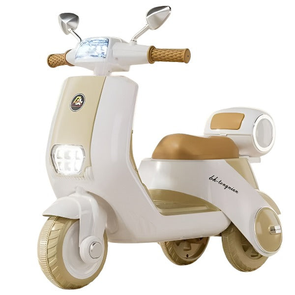Tobbi Kids 6V Electric Ride-On Motorcycle for Kids – White