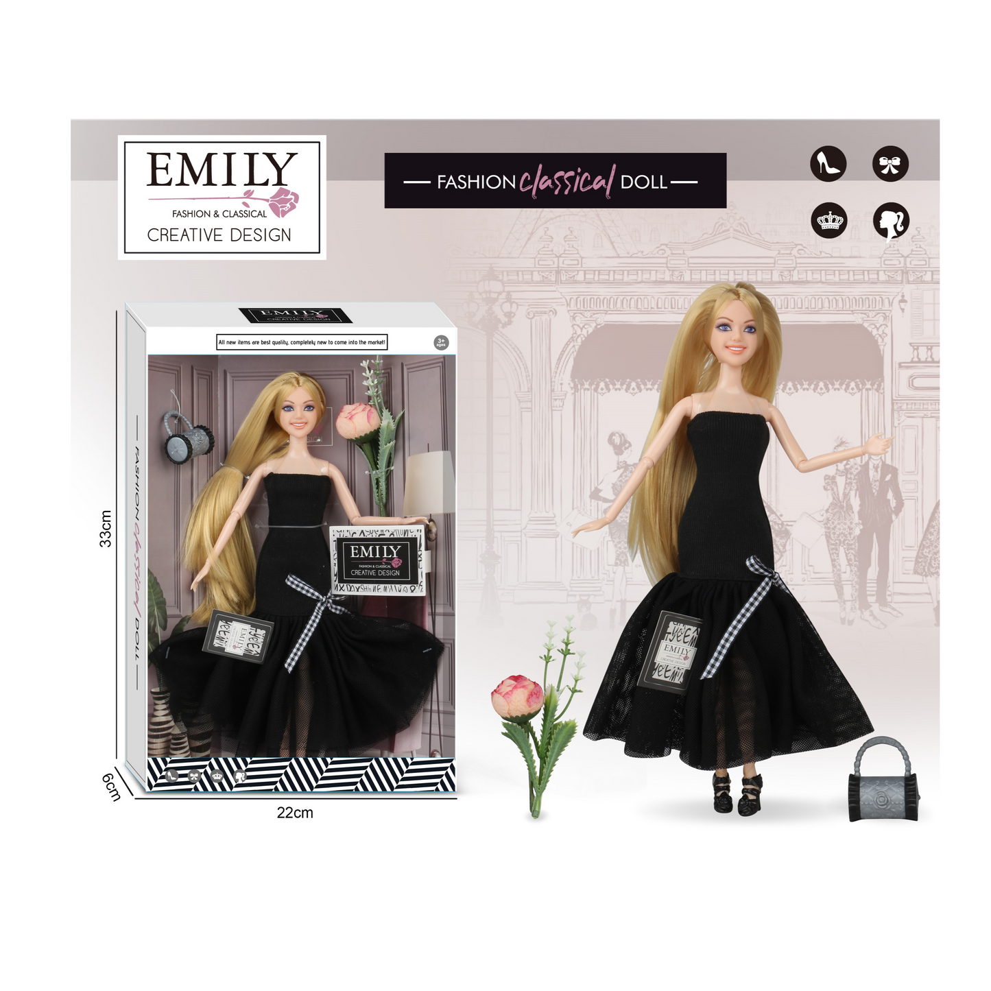 Emily 11.5 Inch Fashion Doll
